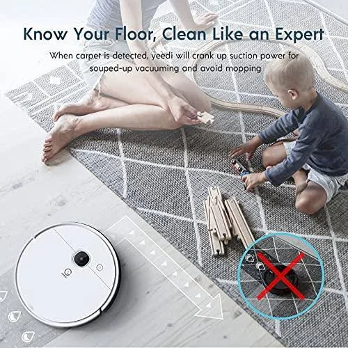 Yeedi VAC Station - Self-Emptying Robot Vacuum Cleaner, Vacuum & Mop, 30 Days Auto Empty, 3000Pa SUCTION, Carpet DETECT, Smar