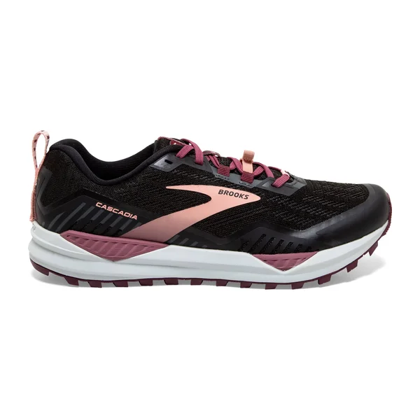 Brooks Cascadia 15 5.5 - Black/Ebony/Coral Cloud (Women's)