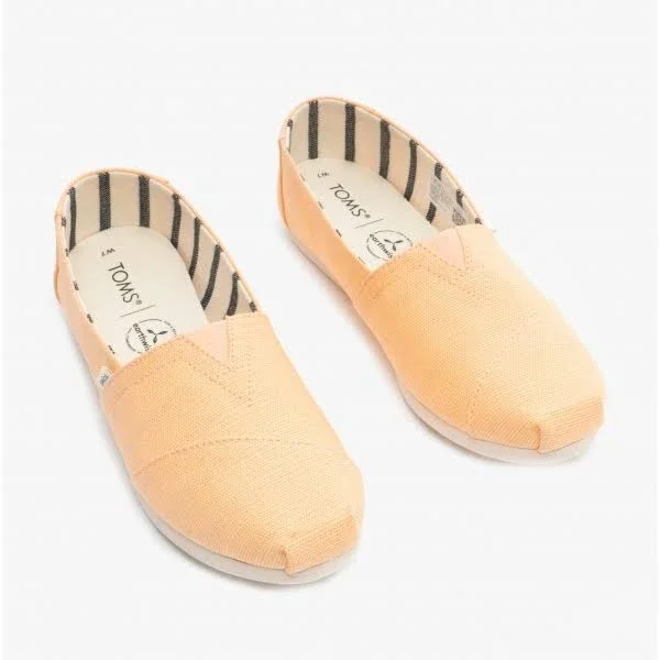 Toms Alpargata Light Orange Womens Espadrilles Slipons Shoes - 8 UK