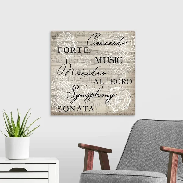 Musical Beauty IV - Large Solid-Faced Canvas Wall Art Print, Great Big Canvas
