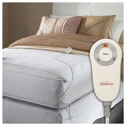 Sunbeam Heated Cozy Toes Foot Warming Pad, White - Twin/Full