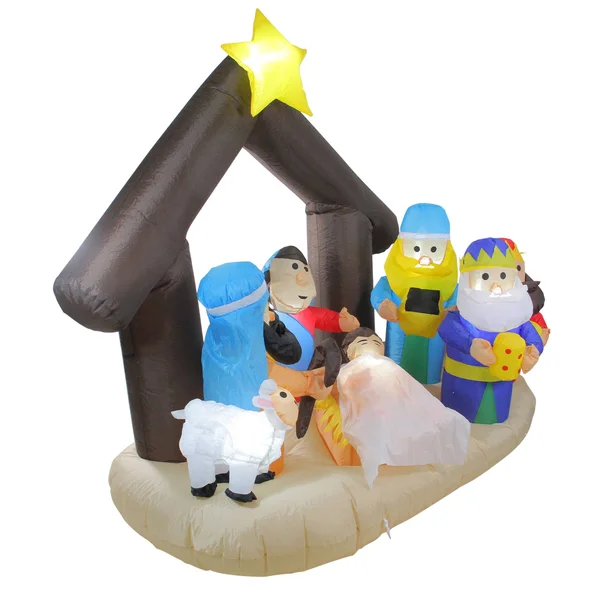 Northlight 5.5& Inflatable Nativity Scene Lighted Christmas Outdoor Decoration