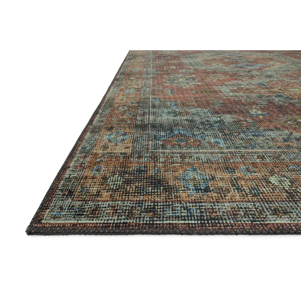 Alexander Home Leanne Traditional Distressed Printed Area Rug - 2&-6x22 x 12& Runner