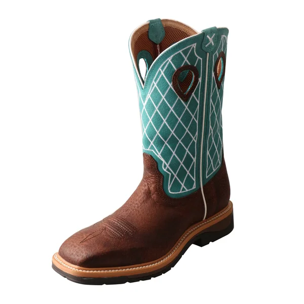 Twisted x Men's Lite Cowboy Work Boots - Brown Distressed