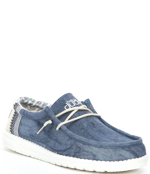 Hey Dude Men's Wally Free Natural Blue Shoes 112272128