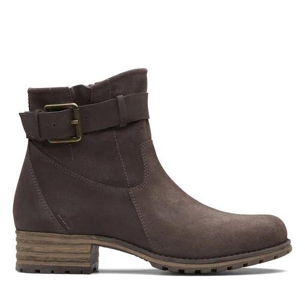 Women's Clarks Marana Amber Ankle Boot - Size: 6, Taupe Suede