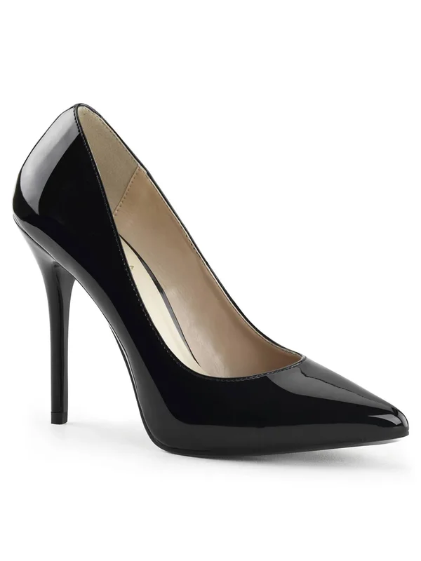 Pleaser - AMUSE-20 6, Cream Patent