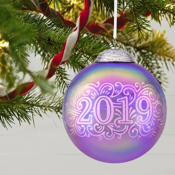 Hallmark Keepsake 2019 Christmas Commemorative Glass Ball Ornament