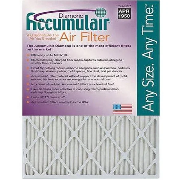 Accumulair Diamond 1 inch Air Filter - 4-Pack