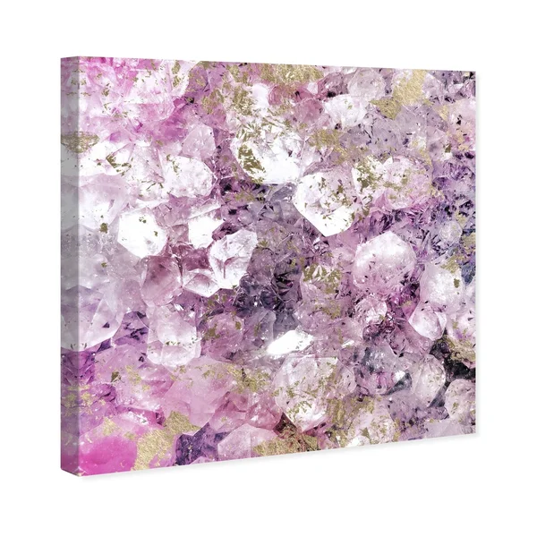 Oliver Gal &Crystal Romance& Abstract Wall Art Canvas Print - Purple, Gold (12 x 12)