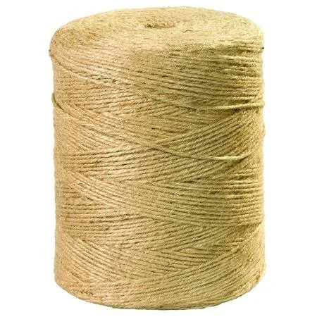 Btwj370 Jute Twine, 4-Ply, 110 lb, Natural, 3700 per Case, Women's, Size: One size, Red