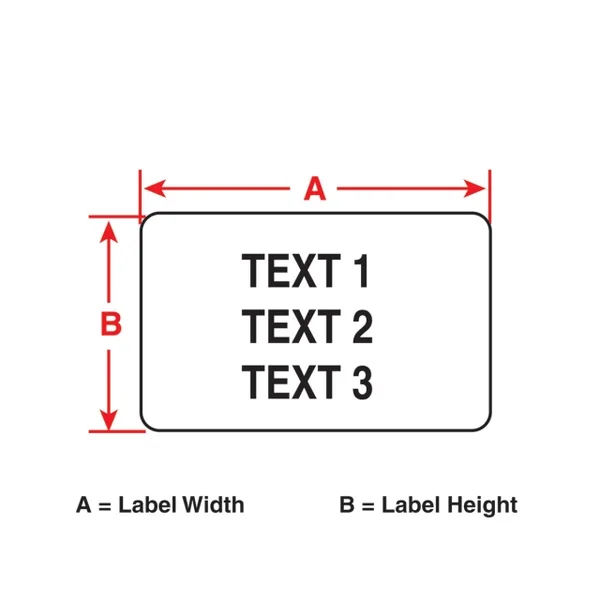 Brady PTL-105-427-AW Thermal Label - 1/4 in. L x 1-29/32 in. W