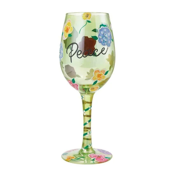 Designs by Lolita 2021 Wine Glass Set of 4 - Kindness, Love, Peace, Hope 15 oz