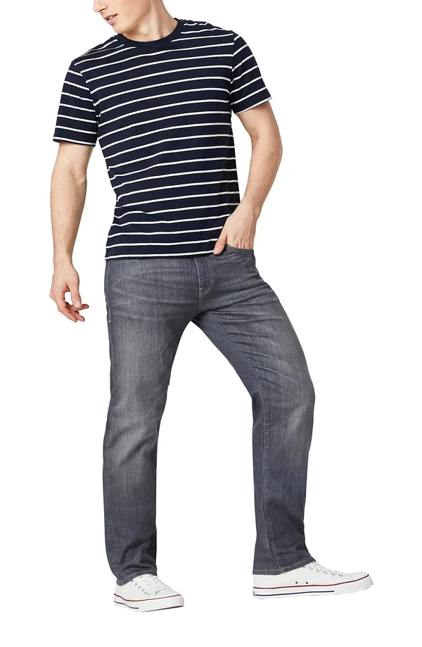 Mavi Men's Matt Mid Rise Relaxed Straight Leg Jeans