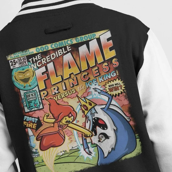 (3-4 Years) The Incredible Frost and Fire Adventure Time Kid's Varsity Jacket