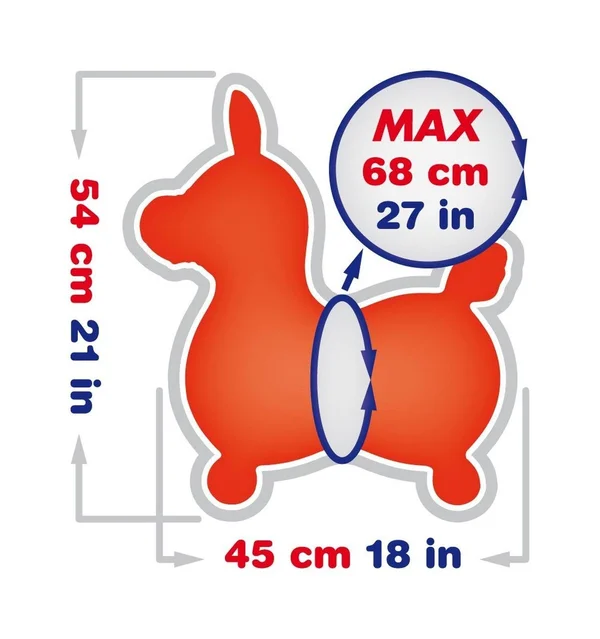Gymnic 8002 Rody Horse Ride On - red