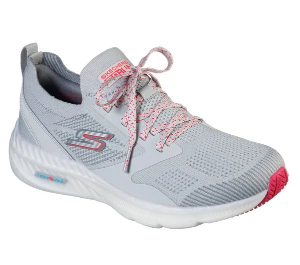 Skechers Women's GOrun Smart Hyper Sneaker - Gray/Hot Pink