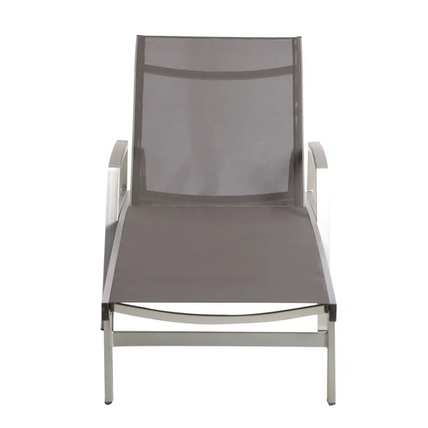 Patio Chaise Lounge in Gray Finish - Set of 2