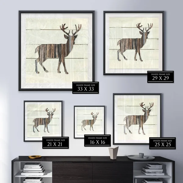 Woodland Deer -Framed Giclee Print - 24x24