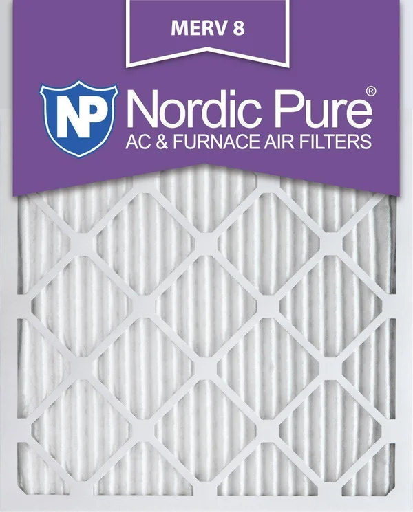Nordic Pure 16x25x1 MERV 10 Pleated AC Furnace Air Filters 12 Pack