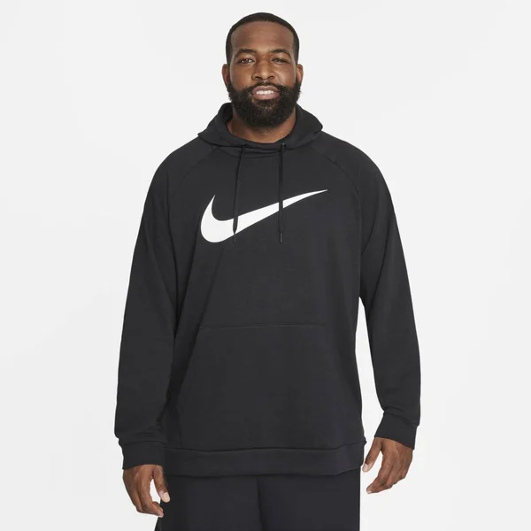 Nike Men's Dri-Fit Pullover Training Black Hoodie, Size: Small
