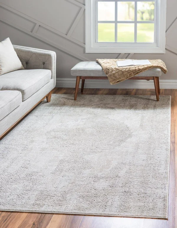 Unique Loom Portland Woodburn Ivory 7 ft. x 10 ft. Area Rug