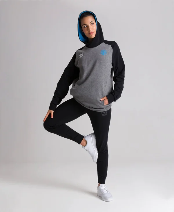 Arena Unisex Bishamon Hoodie - Dark Grey Melange/ Black, Pro Swimwear
