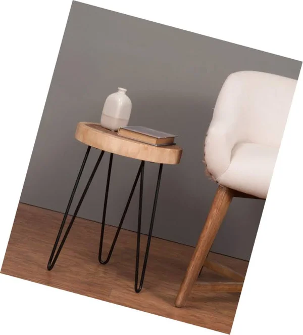 East at Main &s Laredo Teakwood Round Accent Table, Brown