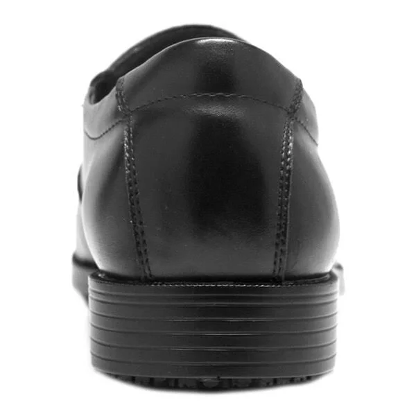 Men's Genuine Grip Footwear Slip-Resistant Slip-On Dress - Size: 8.5, Black