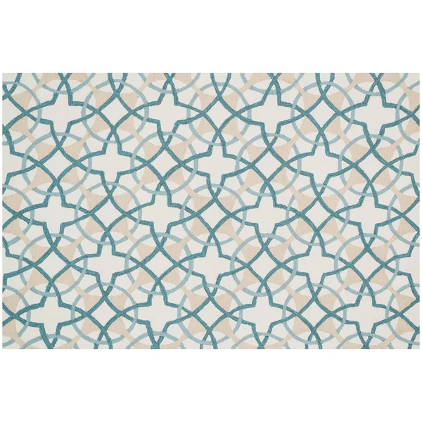 Loloi Francesca Fc-42 7&6x22 x 9&6x22 Ivory - Teal Rug