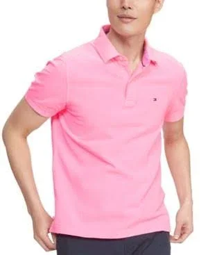 Tommy Hilfiger Men's Ivy Custom-Fit Neon Washed Polo Shirt - Safety Yellow
