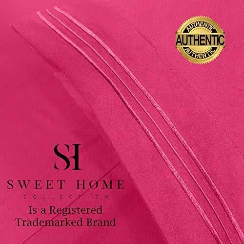 1500 Supreme Collection Extra Soft King Sheet Set - Fuscia- Luxury Bed Sheet Set with Deep Pocket Wrinkle Free Bed Sheets, King s