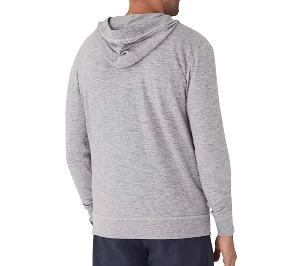 Faherty Slub Cotton Hoodie Grey - S