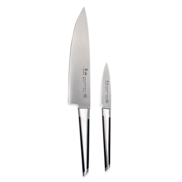 Cangshan TX Series 1021295 Sandvik 14C28N Swedish Steel Forged Tai 3-Piece Knife Block Set - Walnut