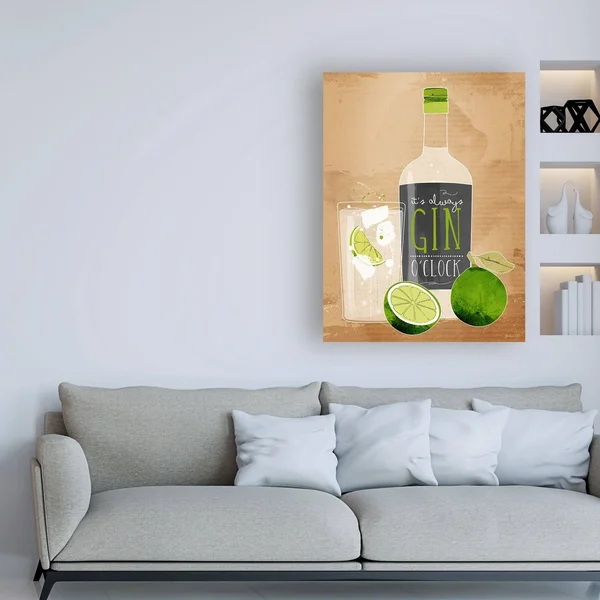 Trademark Art Green Lili 'Gin Oclock' Canvas Art