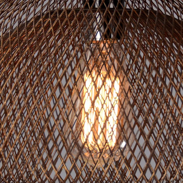 Dual Layer Mesh Design Metal Frame Chandelier - Medium, Rustic Bronze