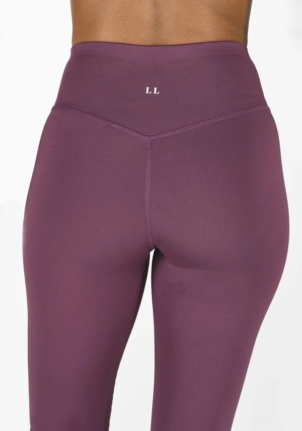 Love Leggings Purple Sports Leggings - Opaque - High-Waisted, Lightweight, Shape Retention Full-Length Focus Gym Leggings in Mulb