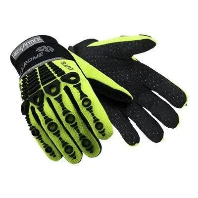 HexArmor 4026 Chrome (Grey) Series Mechanics Cut 5 Impact Cut Puncture Resistant Gloves 9 Large
