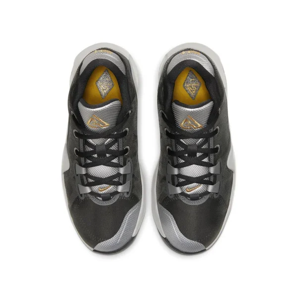 Nike Freak 1 Smoke Grey Grade School Kids& Basketball Shoes, Silver/Gold, Size: 4.5