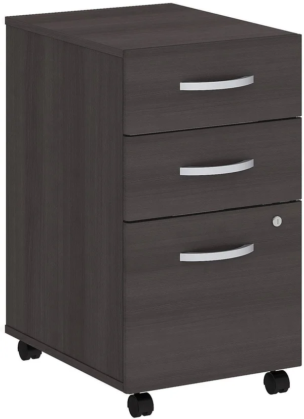 Bush Business Furniture Studio C 3-Drawer Mobile Vertical Filing Cabinet - Storm Gray