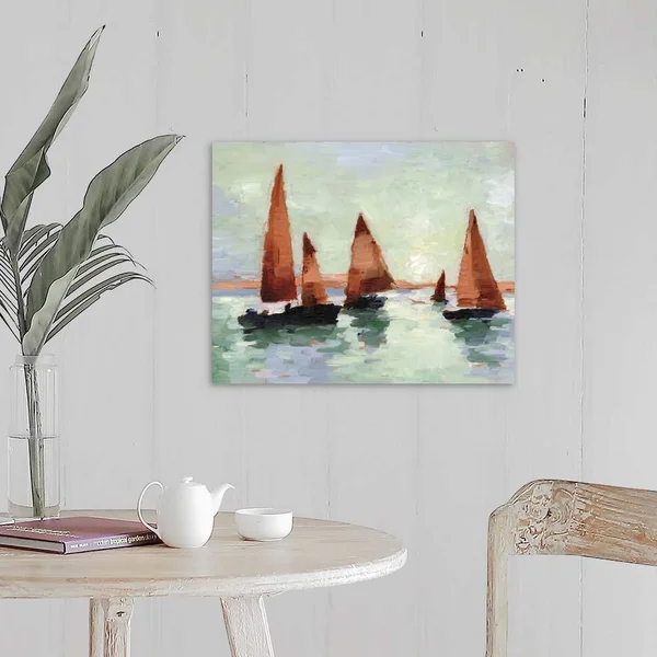 Sunset Harbor II - Canvas Wall Art, 20x16, Great Big Canvas