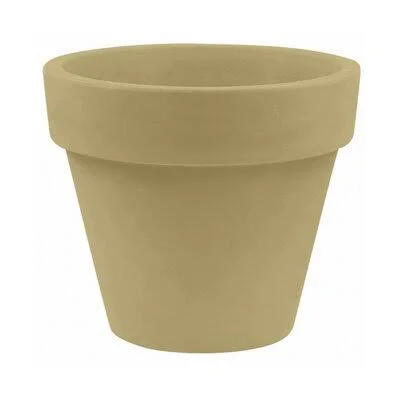 Maceta Resin Pot Planter Vondom Beige 13.75x22 H x 15.75x22 W x 15.75x22 D