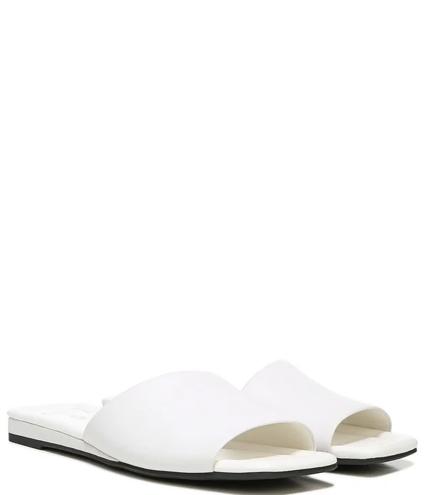 Sarto by Franco Sarto Bordo Leather Square Toe Slide Sandals - 11M