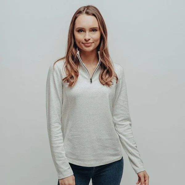 Women's Puremeso Quarter Zip Pullover Stone - Xs