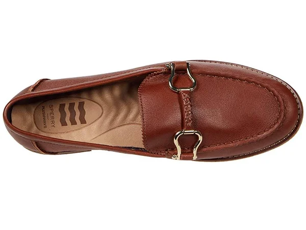 Women's Sperry Seaport Penny Plushwave Shackle Leather Loafer Tan - Size 10M