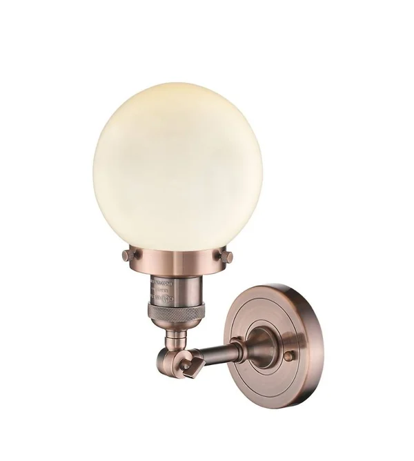 Innovations Lighting 203SW-BK-G204-6 Beacon-1 Light Wall Sconce in