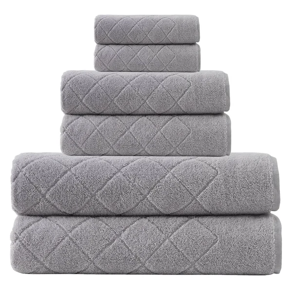 Enchante Home Gracious Turkish Cotton Towel Set Silver