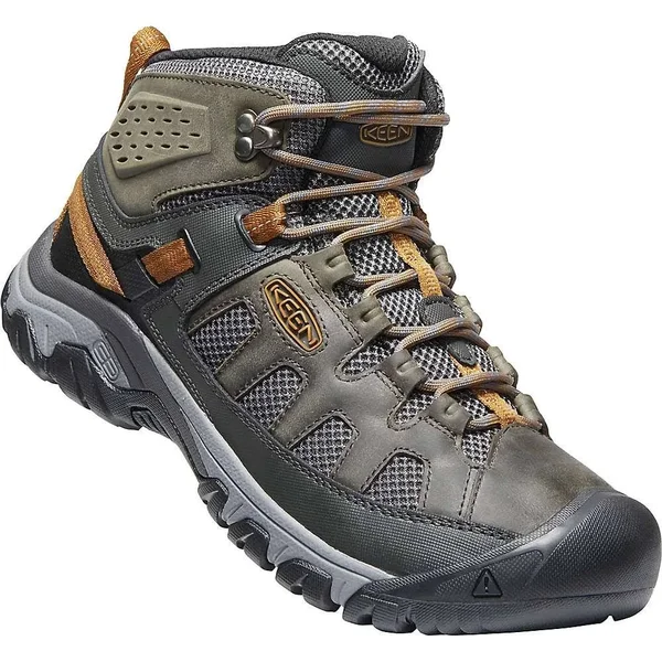 Keen Men's Targhee Vent Mid Boot - 7 - Raven - Bronze Brown