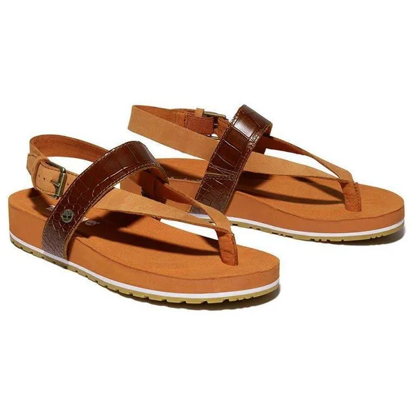 Timberland Malibu Waves Thong Sandals Orange Red Women - 39.5