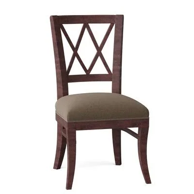 Portsmouth Cross Back Side Chair Fairfield Chair Body Fabric: 8789 Indigo, Frame Color: Montego Bay